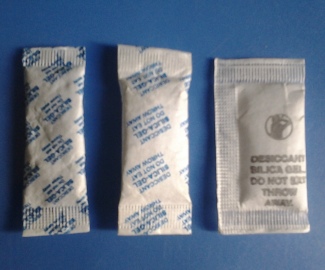 Silica gel packets Tyvek